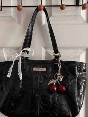 Coach Black Leather Tote